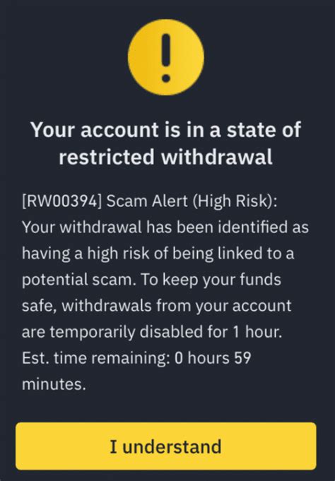 binance withdrawal scam